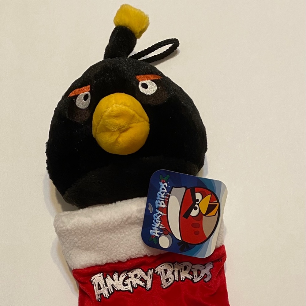Angry Birds Christmas Plush Stocking, Black Bird
